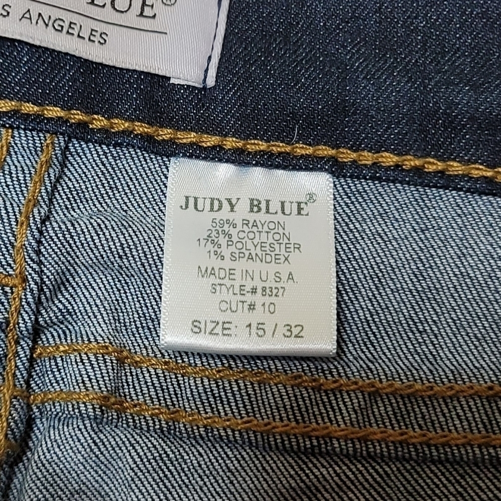 Judy Blue EUC Distressed Mid-rise Stretch Jeans Women's Size 15/32 - Picture 6 of 11